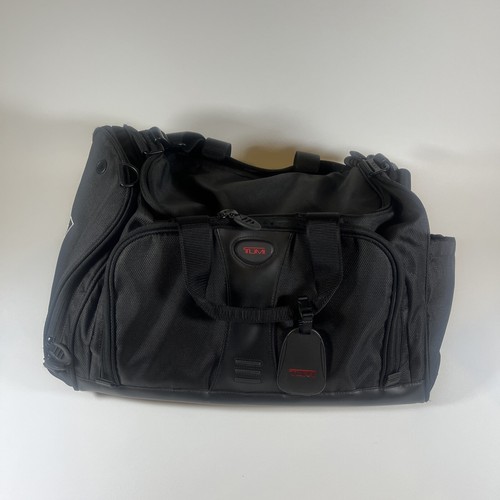 Tumi 525C Black Travel Boston Bag Medium Size With Side Pockets