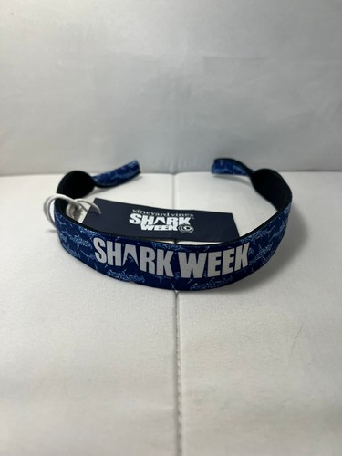 Vineyard Vines Shark Week Croakie Camo Blue or SharkTooth Gray NEW glasses Strap