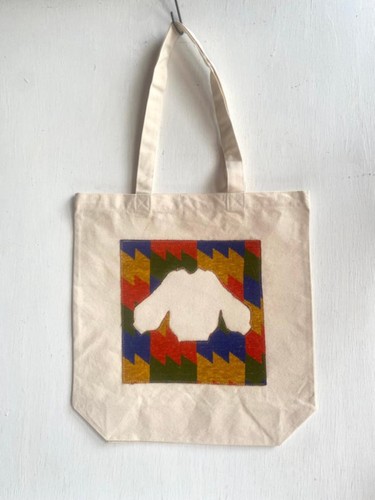 MIISTA Borsa tote patchwork vintage in tessuto  36 5 cm x 35 cm  tracolla 55 5 cm