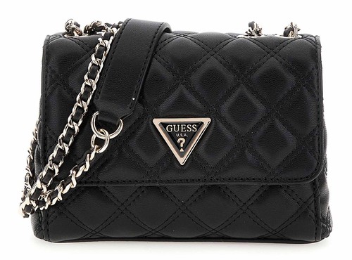 GUESS borsa a tracolla Mini Compound Convertible Flap Bag Black