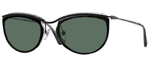 Persol Sunglasses 3082 S Matte Black 1004 31 Green Lens New Italy 52mm