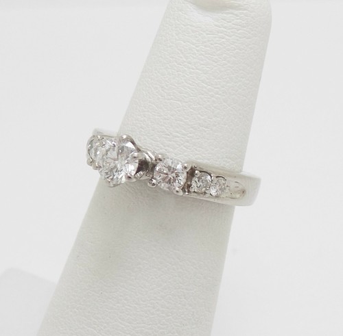 1CT Natural Diamond Engagement Anniversary Wedding Bridal Ring 14K White G
