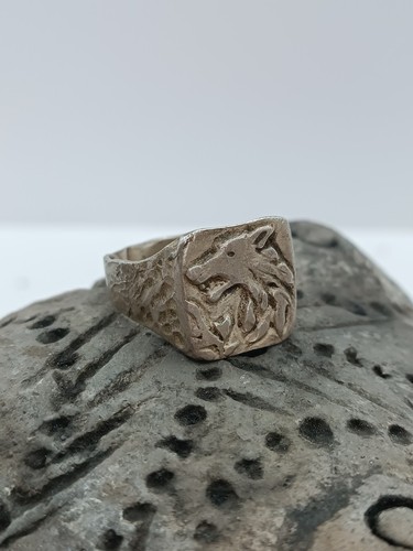 Antique Vintage Silver Ring Vikings (Wolf) ?