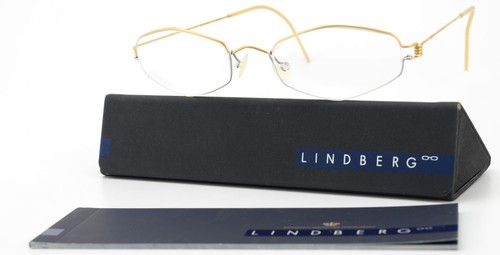 Lindberg Glasses Frame Mod. Dina 48 19 140 Gold Silver Air Titanium Rim Denmark