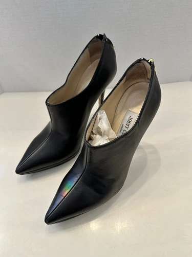 JIMMY CHOO COUTURE Jimmy Choo Mendez Black Leather Ankle Boot Size 38