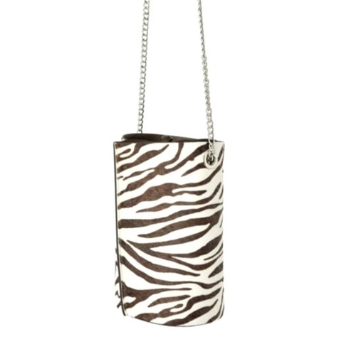 Borsa a secchiello Zara Zebra in pelle stampa animalier nuova con etichetta 2010 004