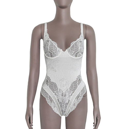 Body lingerie da sposa vintage anni 80 Christian Dior bianco pizzo floreale luna di miele