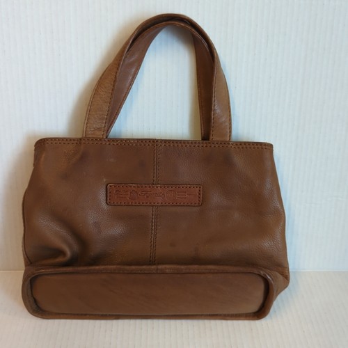Fossil Purse Shoulder Bag Satchel Classic 1954 Brown Pebbled Leather 75082