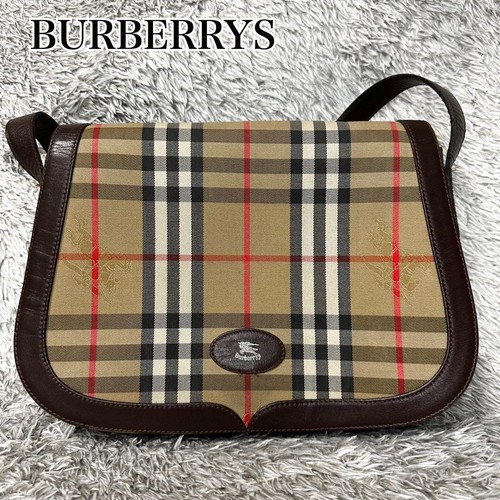 Burberry Shadow Horse Nova Check Canvas Shoulder Bag 20cm x 28cm x 8cm  Unisex