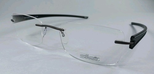 New SILHOUETTE Grey Black Eyeglasses Frame 5305 60 6060 5255 52 19 140