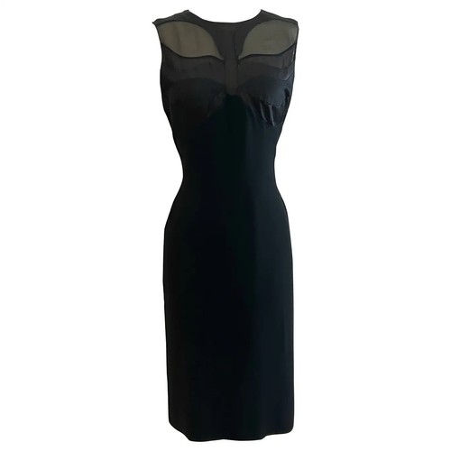 Abito a tubino Alexander McQueen 2010 nero con dettagli a farfalla IT 42 US 6