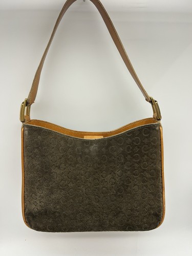 CELINE Borsa a tracolla CÉLINE Macadam scamosciata MC00 2 rara con monogramma in camoscio