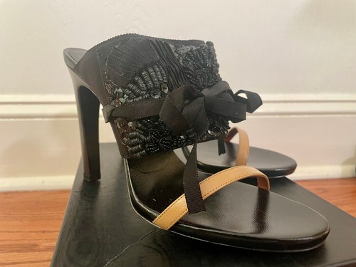 VANS Dries Van Noten Spring 2009 Sequined Heels (40.5 IT  10.5 US) in the box