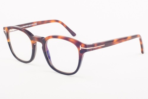 Tom Ford 5532 B Havana 56V / Blue Block Eyeglasses + Blue Clip TF5532 B 56V 49mm