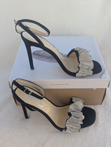 Scarpe con tacco alto donna Jessica Simpson Owina nere Supreme Micro LuxKD taglia 7 5