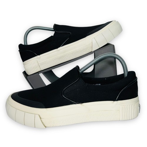 Tamaris Canvas Slip on Casual Sneakers Black Canvas Women's 9