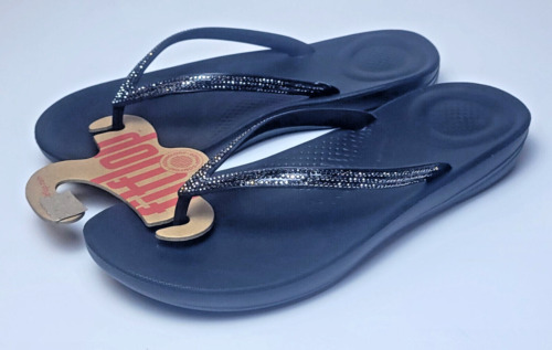 FitFlop Womens Iqushion Sparkle Black 9