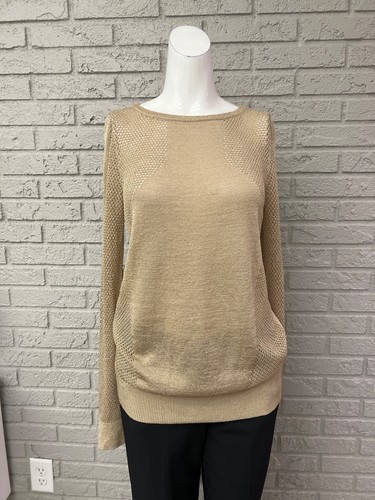 Maglione donna Michael Kors maglia oro manica lunga taglia M