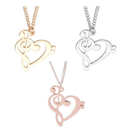 VETEMENTS 3 Pezzi Collana Note Musicali Miss per Donna Abbigliamento Ciondolo Accessori