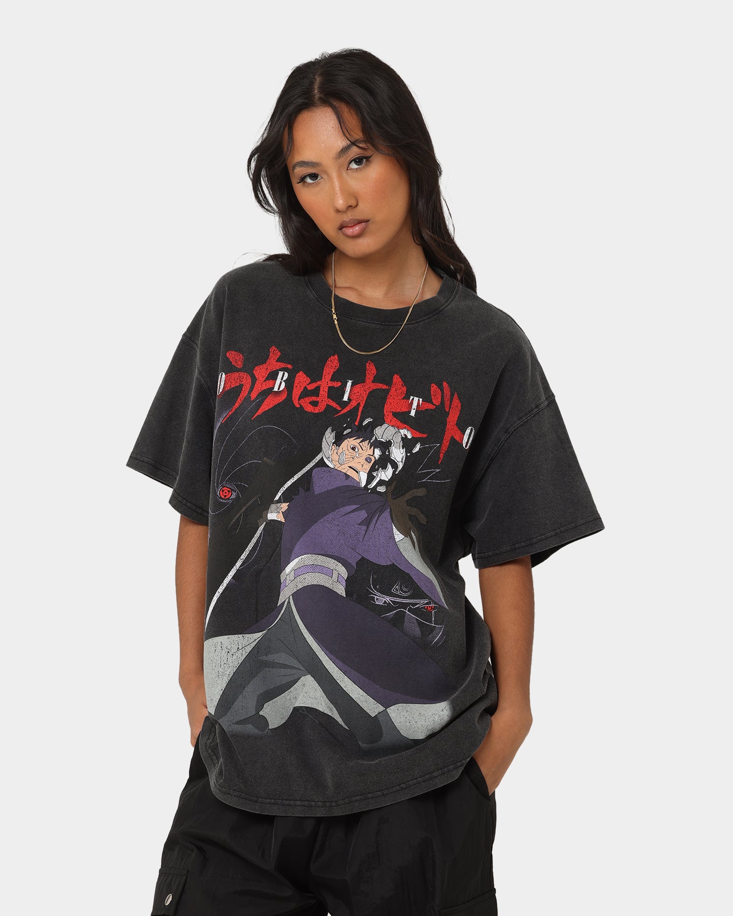 Goat Crew X Naruto Obito Heavyweight Vintage T Shirt Vintage Black