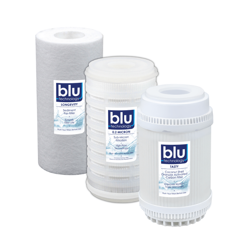 BLU TECH RV Replacement Filters for AR3/MR3/TRIO 0.2 Micron Easy Install