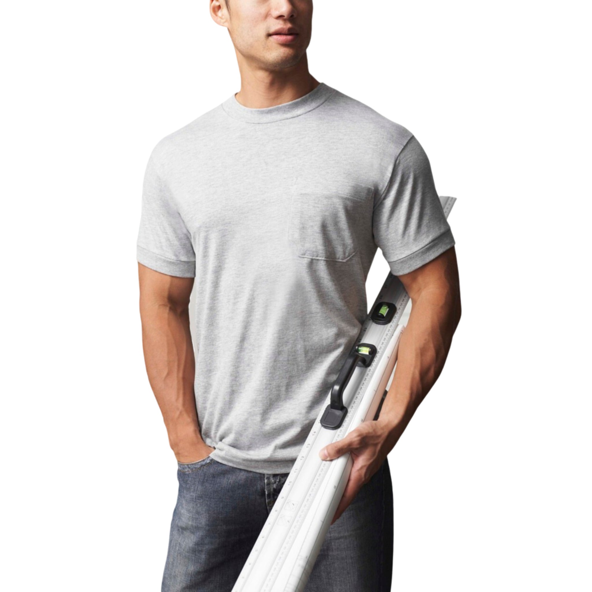 STANFIELDS Stanfield's Men's T Shirts 5771   DryFX Cotton/Poly Blend, Moisture Wicking, Antimicrobial, Rib Cuffs, Pack of 3, Durable & Comfortable Sizes M 5XL