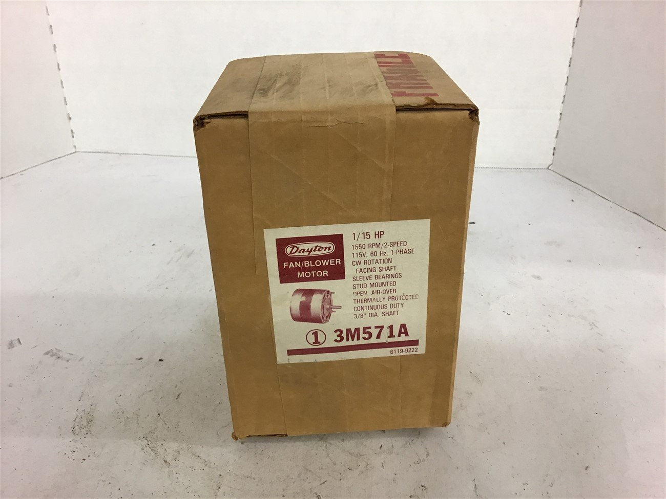 BME BEARINGS AND SURPLUS Dayton 3M571A Blower Motor 1/15 HP 1550 RPM 4 Poles 115V Single Phase 60 Hertz