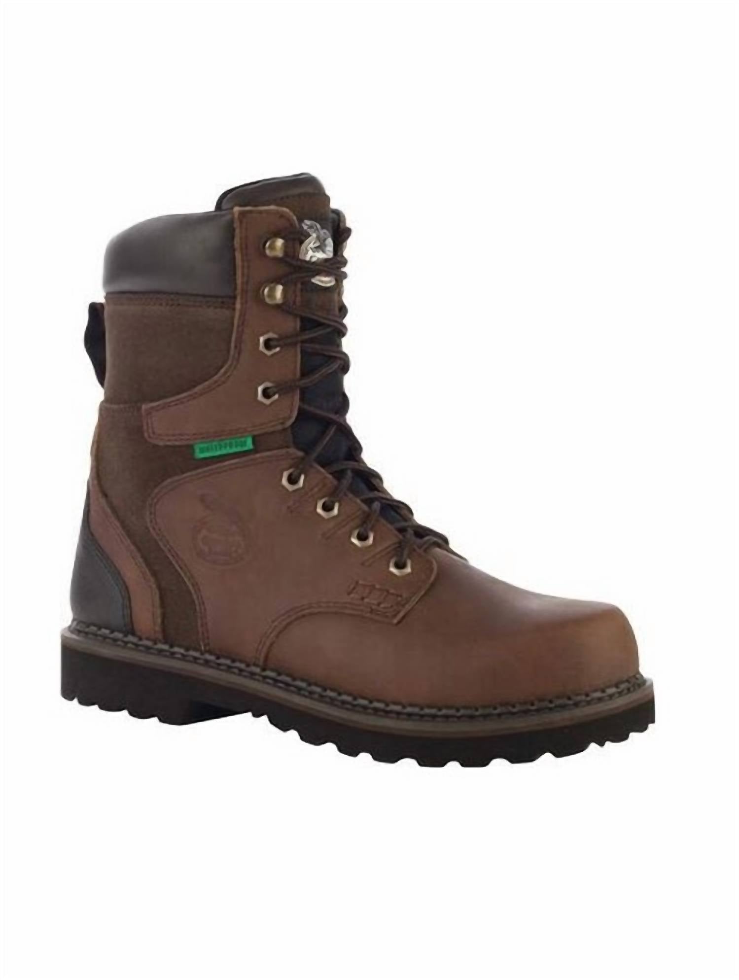 2244 Men's Brookville Steel Toe Waterproof Work Boot Wide Width In Dark Brown