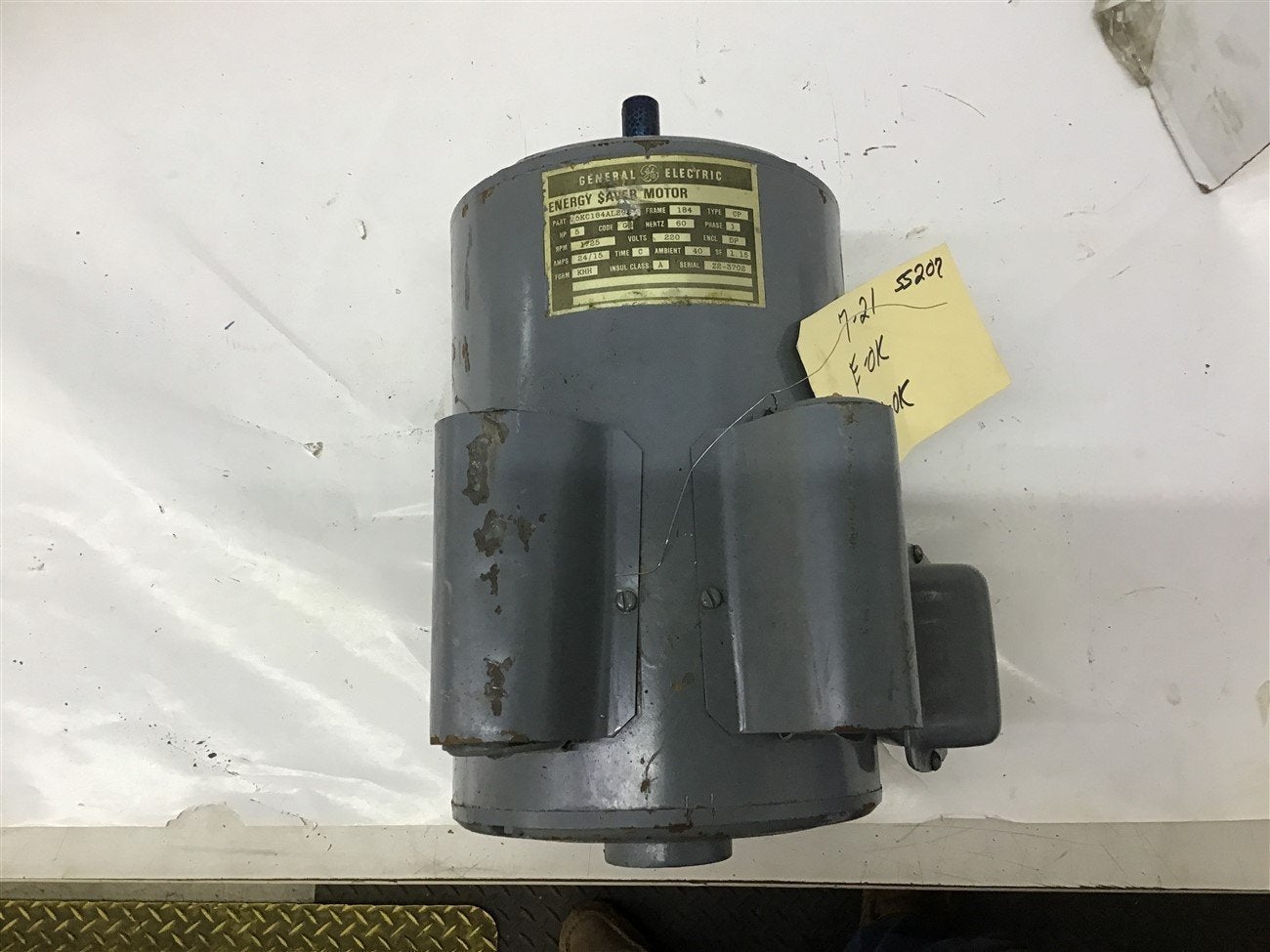 BME BEARINGS AND SURPLUS GE 5KC184AL29 5 HP AC Motor 220 Volts 1800 Rpm 184 Frame Single Phase
