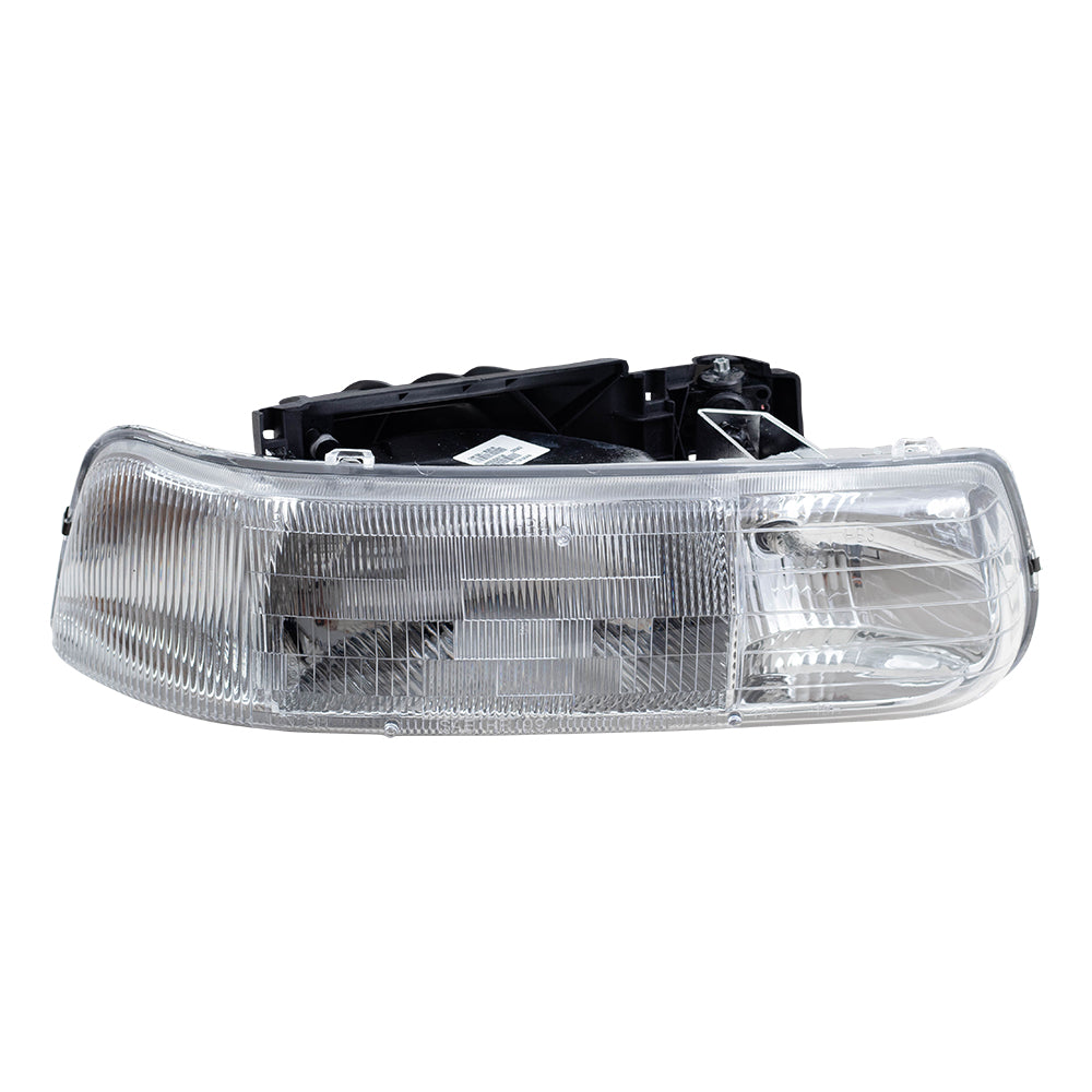 Brock Replacement Passenger CAPA Certified Headlight Compatible with 2000 2006 Tahoe Suburban 1999 2002 Silverado Pickup Truck