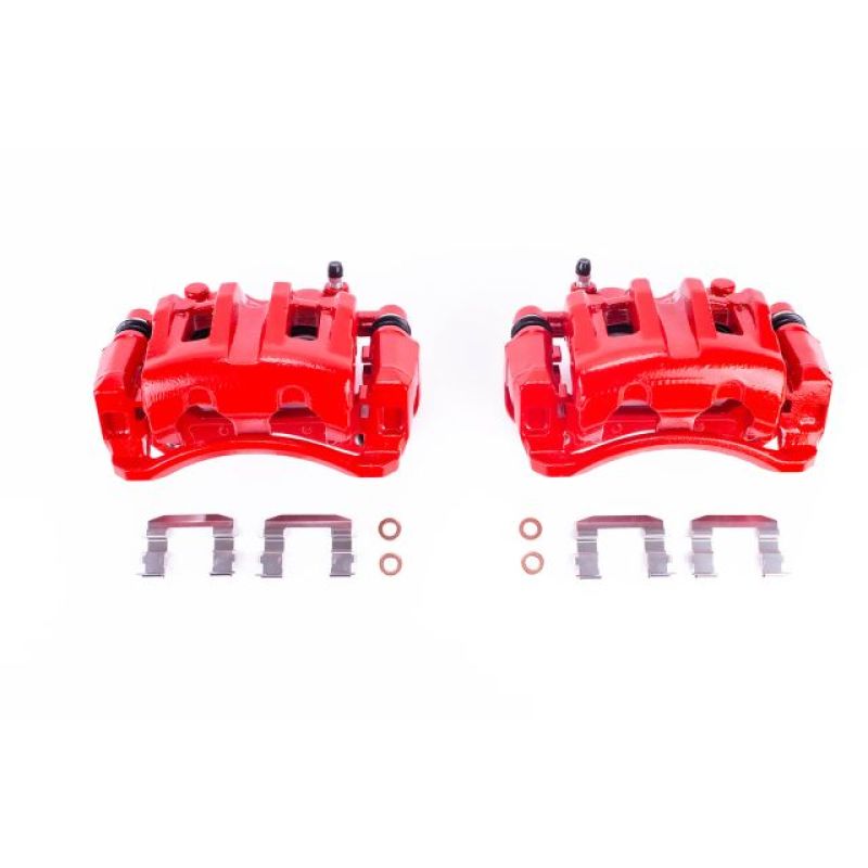 POWERSTOP Power Stop 07 12 Hyundai Veracruz Front Red Calipers w/Brackets   Pair