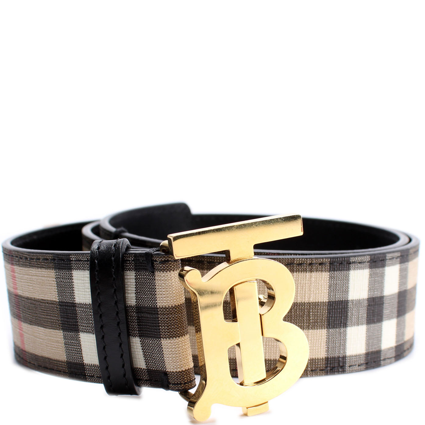 BURBERRY Vintage Check TB Buckle Size Small