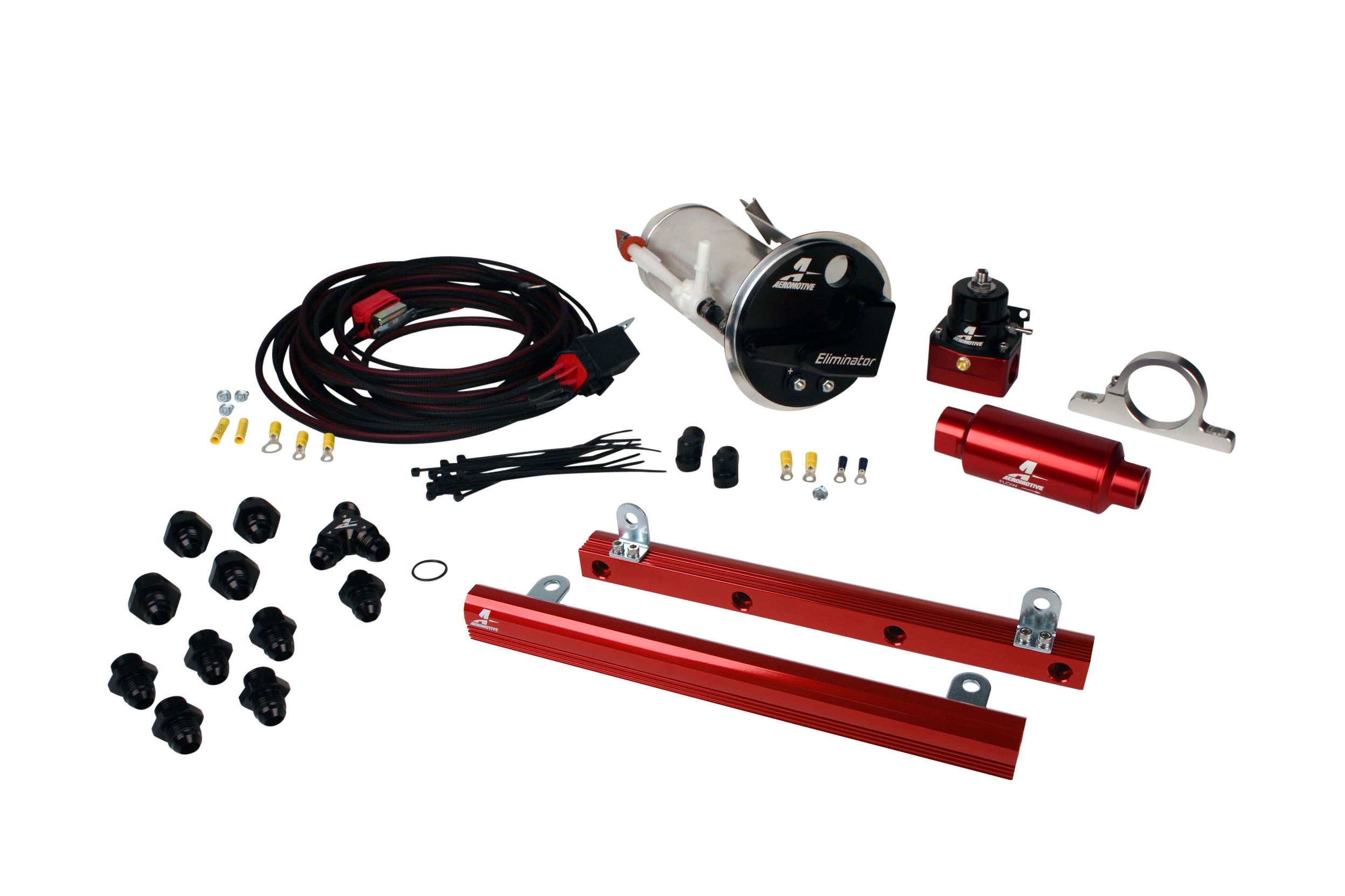 Aeromotive Fuel System 17328 05 09 Mustang GT Stealth Eliminator Racing System with 5.4L 4 V Fuel Rails
