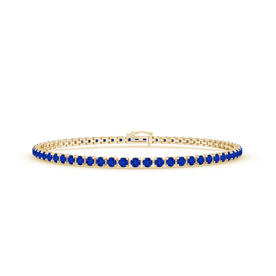 ANGARA Prong Set Round Blue Sapphire Eternity Tennis Bracelet