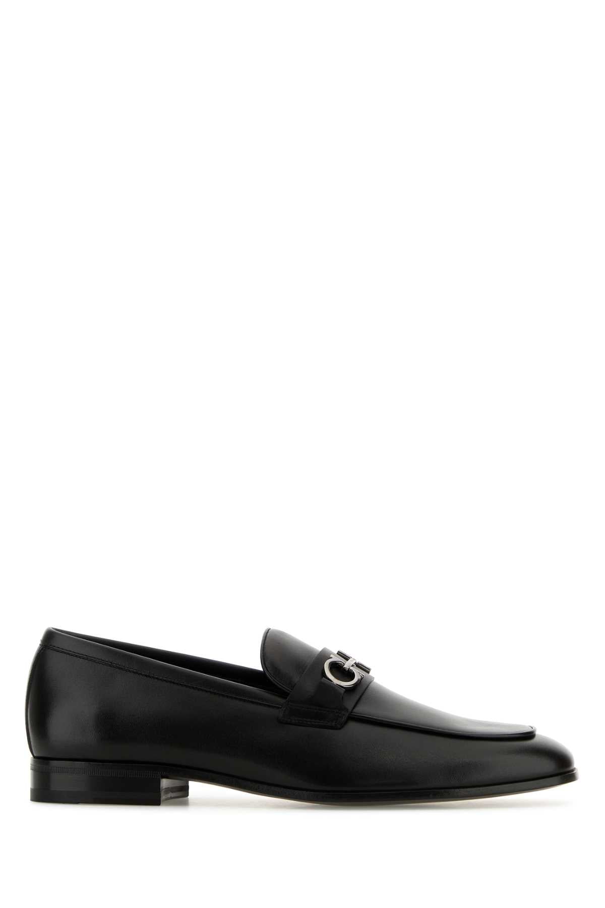 Mocasines de cuero negro de Salvatore Ferragamo