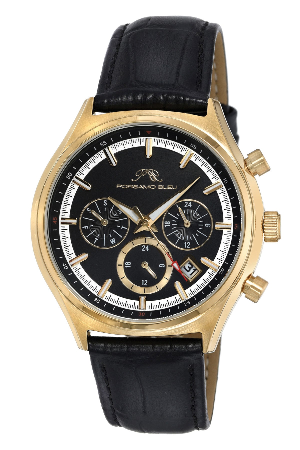 2009 Dylan Men's Leather Watch 872BDYL