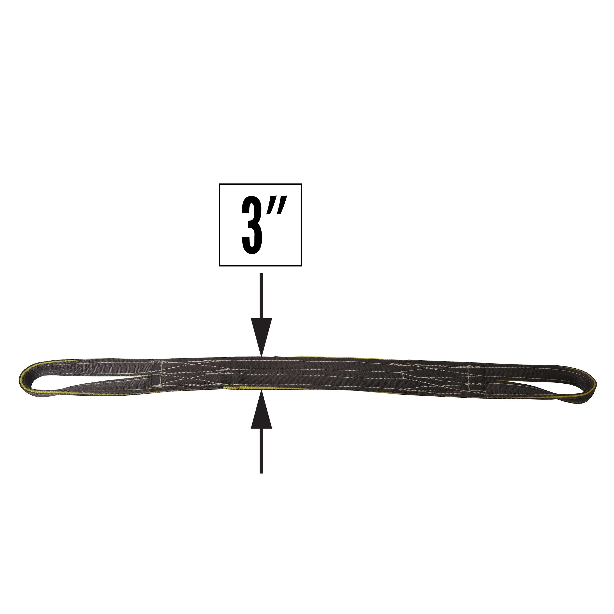 US CARGO CONTROL Nylon Lifting Sling   Reversed Eye   3" x 6'   1 ply