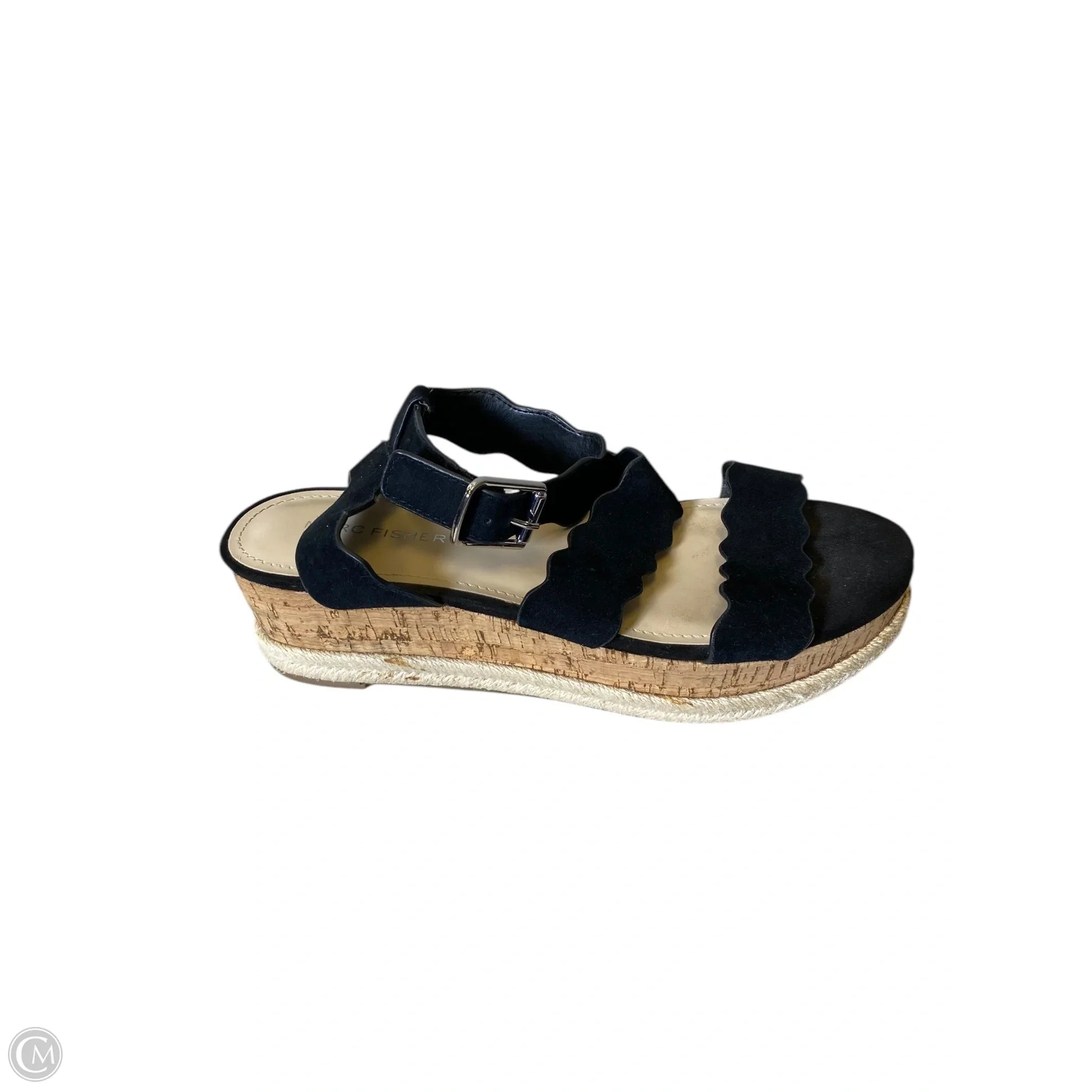 CLOTHES MENTOR ROUND ROCK  TEXAS Sandals Flats By Marc Fisher In Black  Size: 8