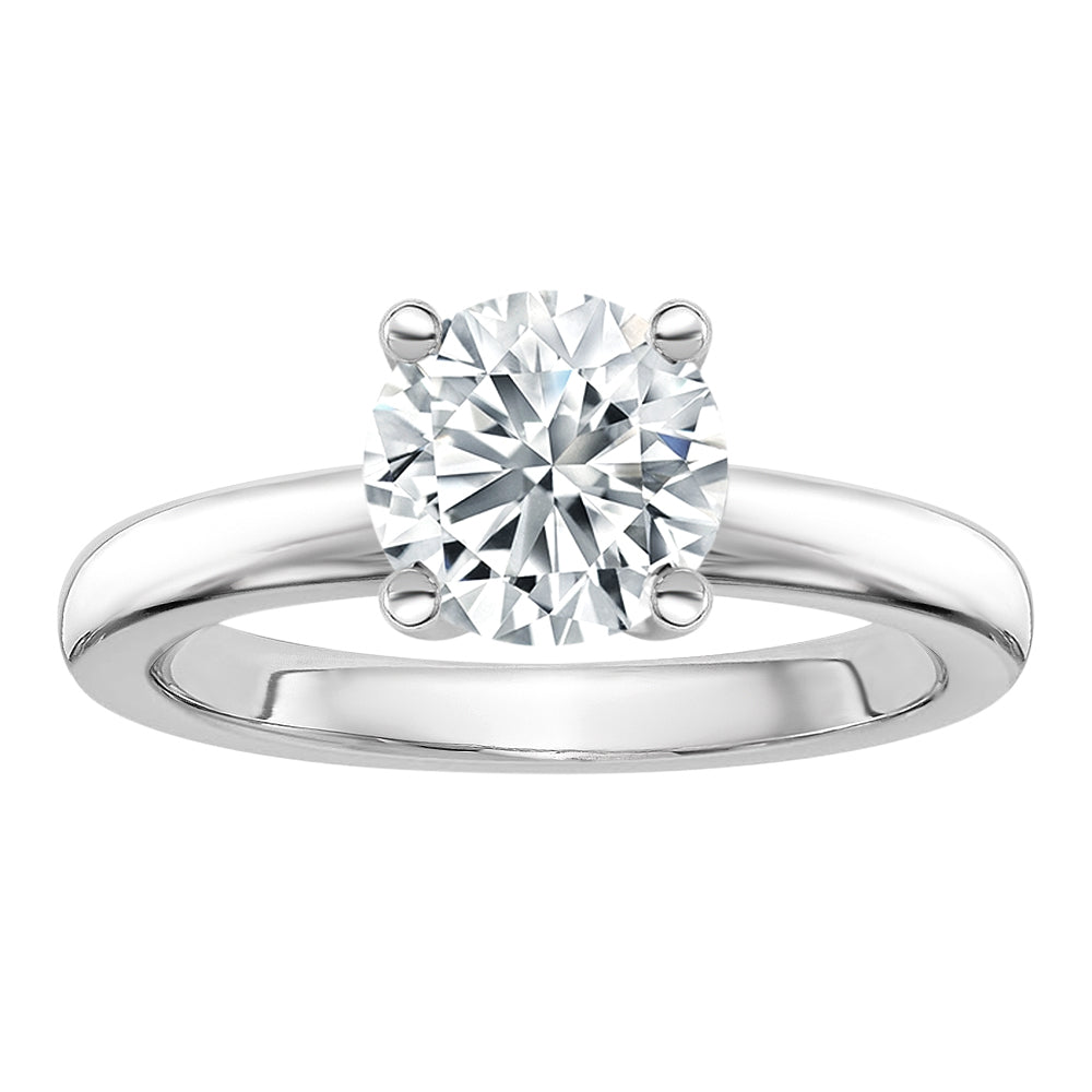 2864 2 Ct Round Lab Grown Diamond Solitaire Engagement Ring 14k White Gold