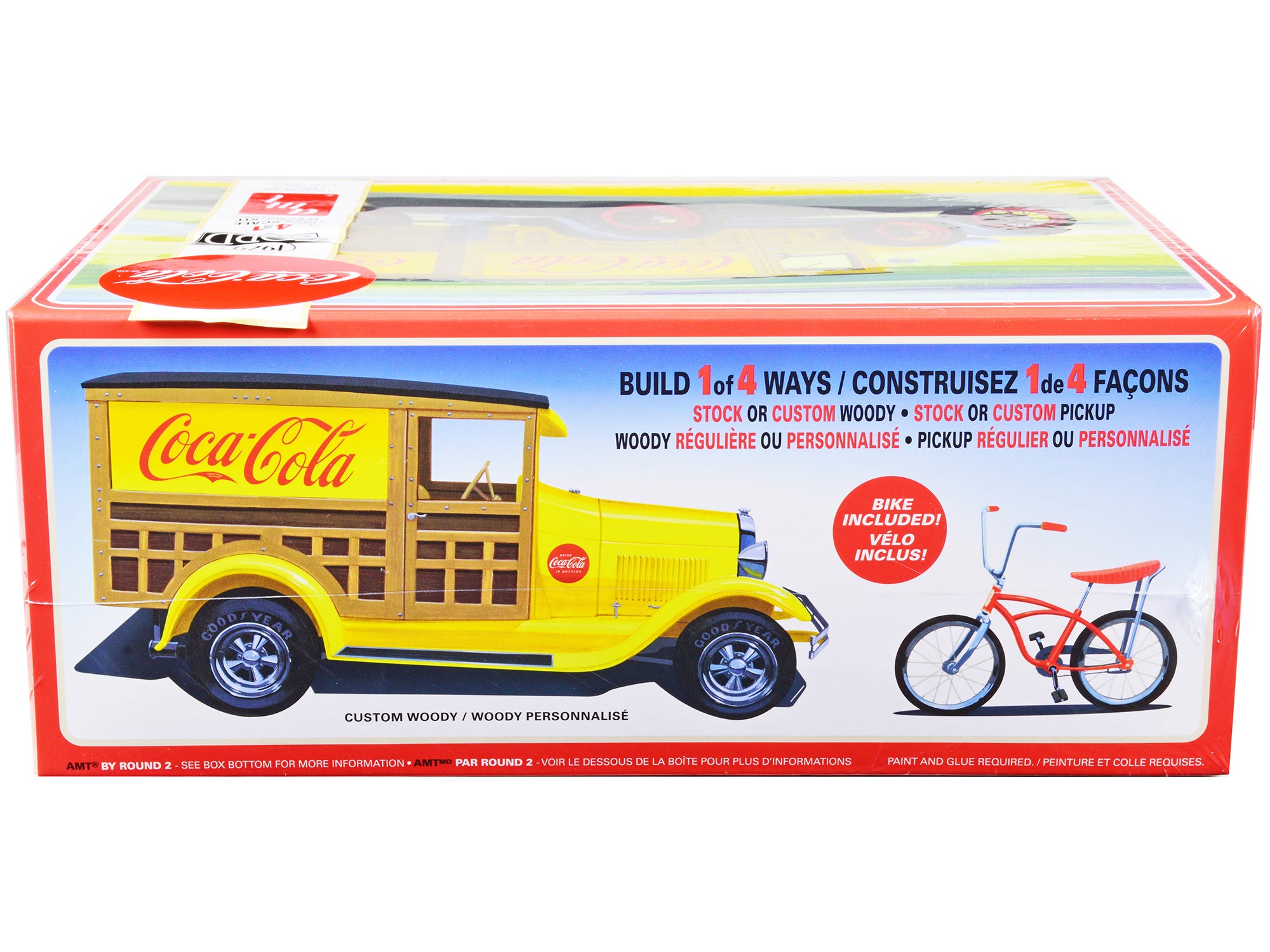 2736 Skill 3 Model Kit 1929 Ford Woody Pickup 4 in 1 Kit "Coca Cola" 1 25 Scale Model Car by AMT
