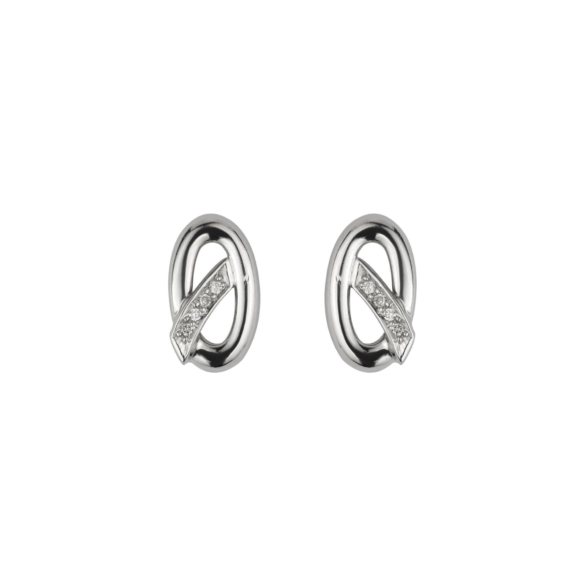 FINNIES THE JEWELLERS 9ct White Gold Diamond Stud Earrings