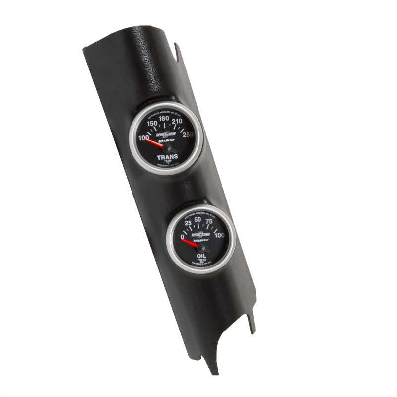 Autometer 11+ Jeep Wrangler A Pillar Trans Temp/Oil Pressure Sport Comp 2 Gauge Kit