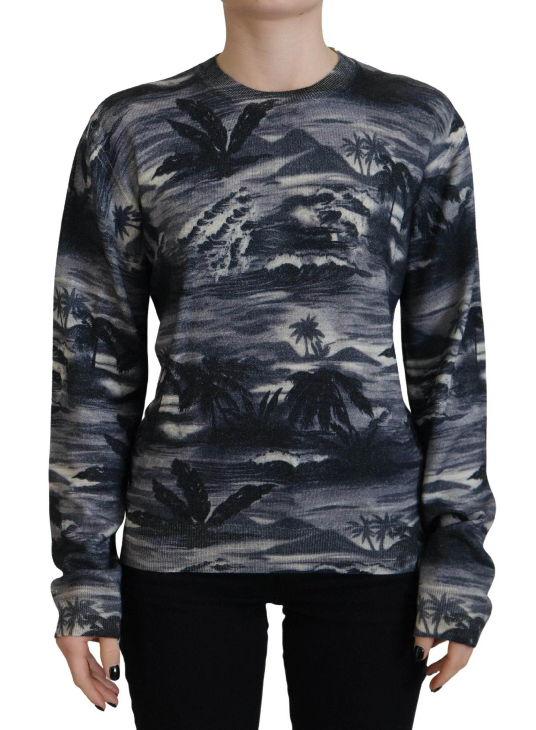 Dsquared² Sort langærmet thunder Sky Print Casual sweater