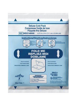 Instant Cold Pack with Cover Medline Deluxe General Purpose 5 X 7 1/2 Inch Poly Nylon / Paper Disposable   Medline Mfr# MDS148010