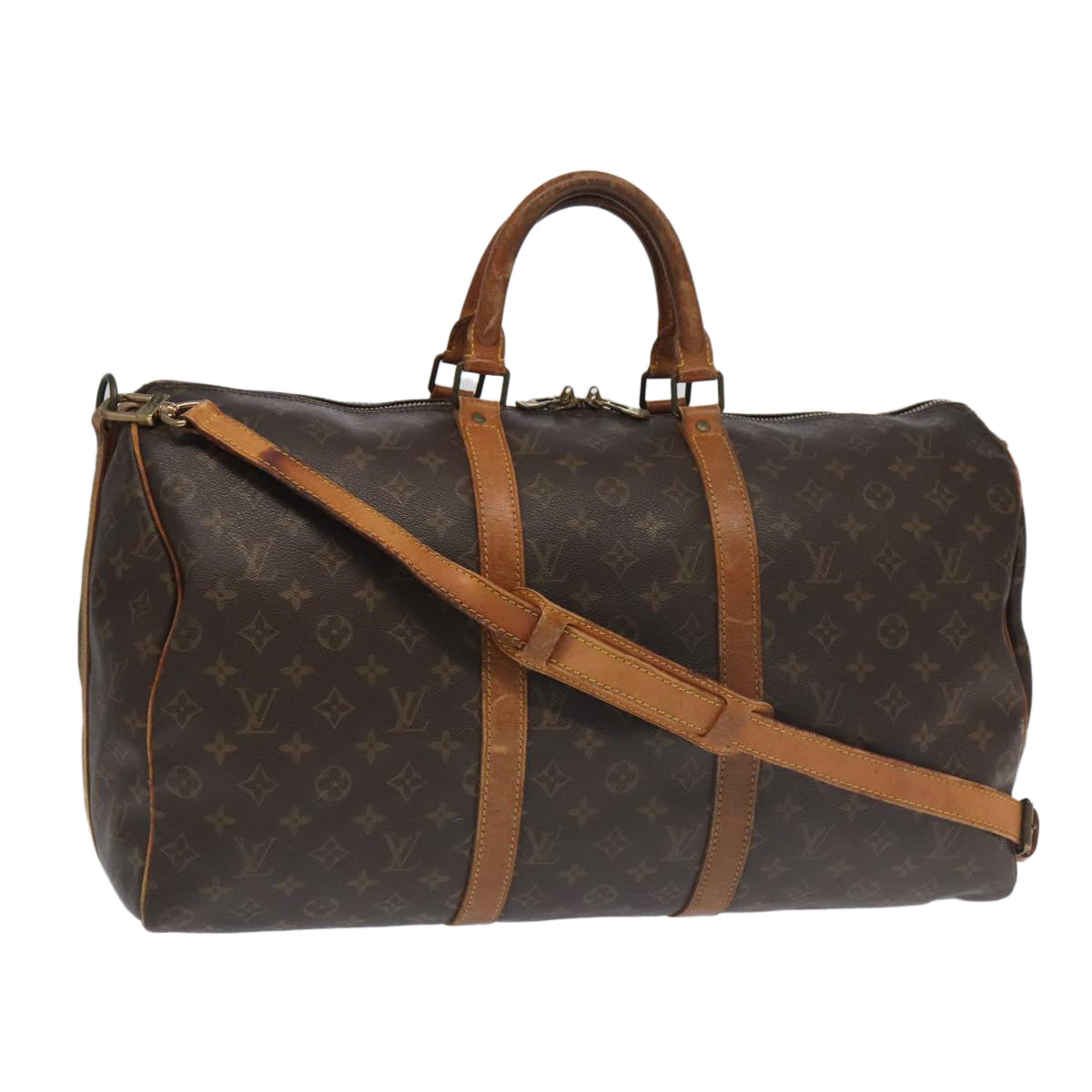 2275 Louis Vuitton Keepall Bandouliere 50  Canvas Travel Bag (Pre Owned)