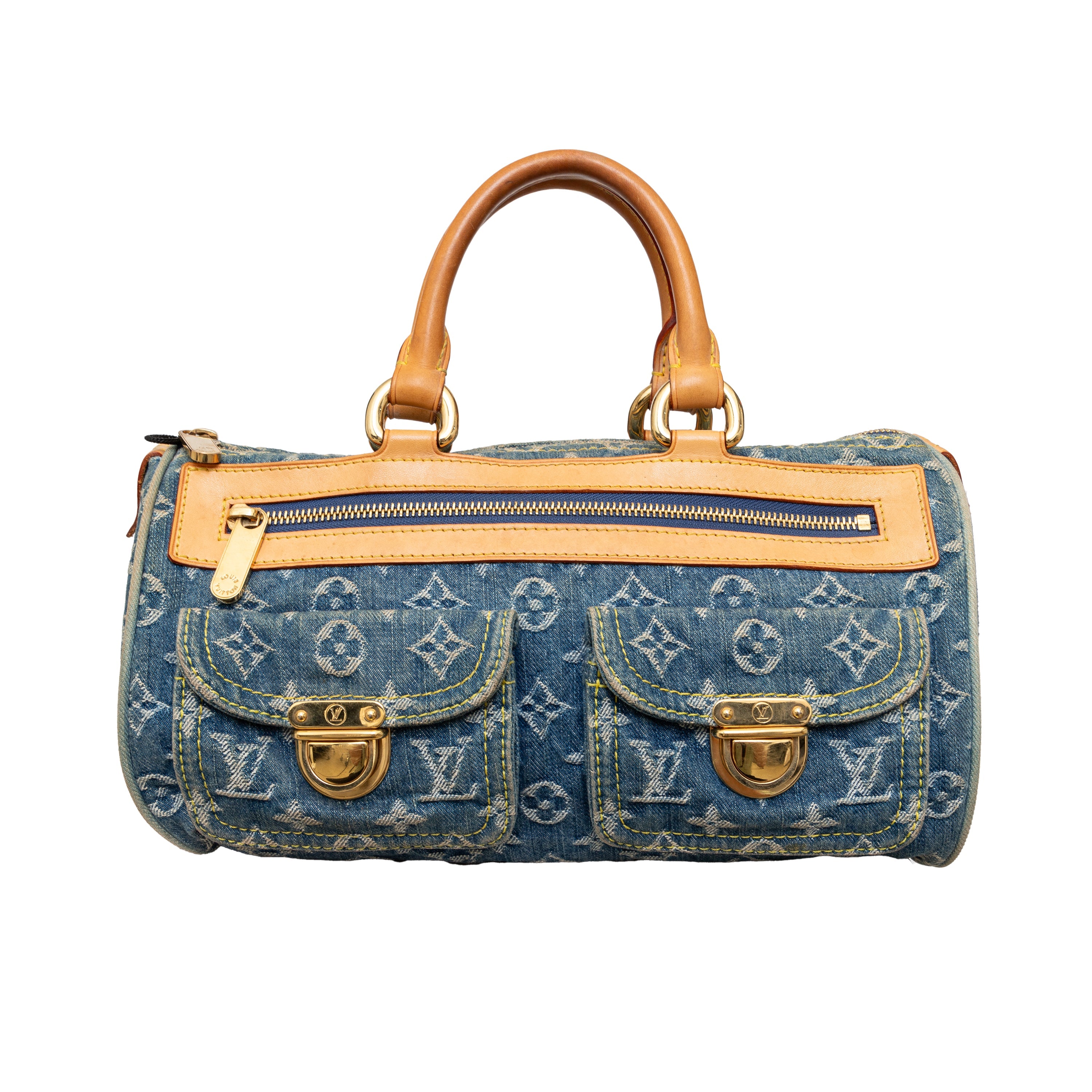 2604 Louis Vuitton Neo Speedy Monogram Denim Handbag   '10s
