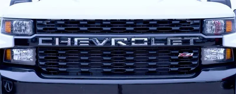 Putco 19 20 Chevy Silverado LD   Grille Letters   Stainless Steel Chevrolet Letters