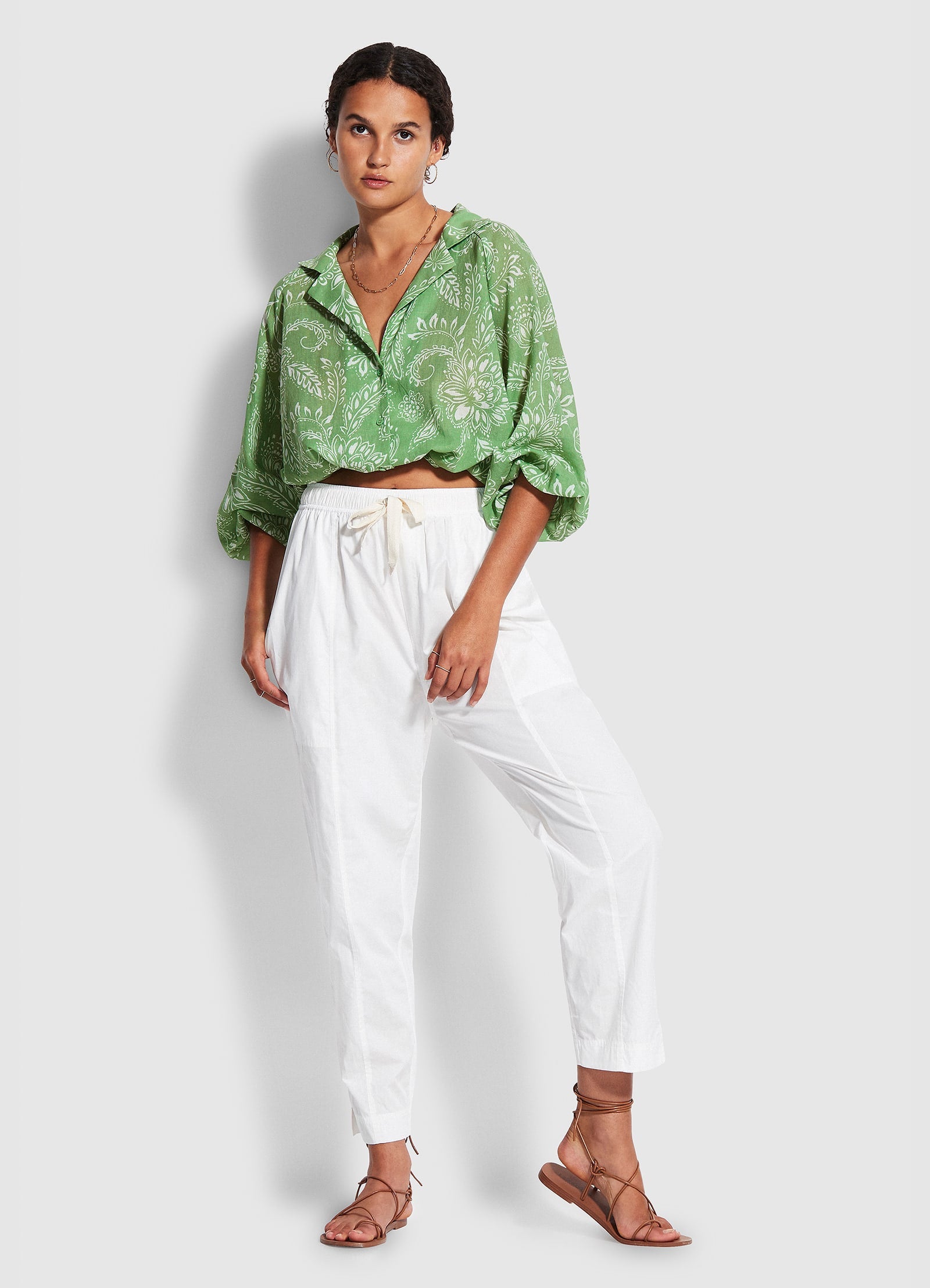 SEAFOLLY LADIES Taper Poplin Pant     White