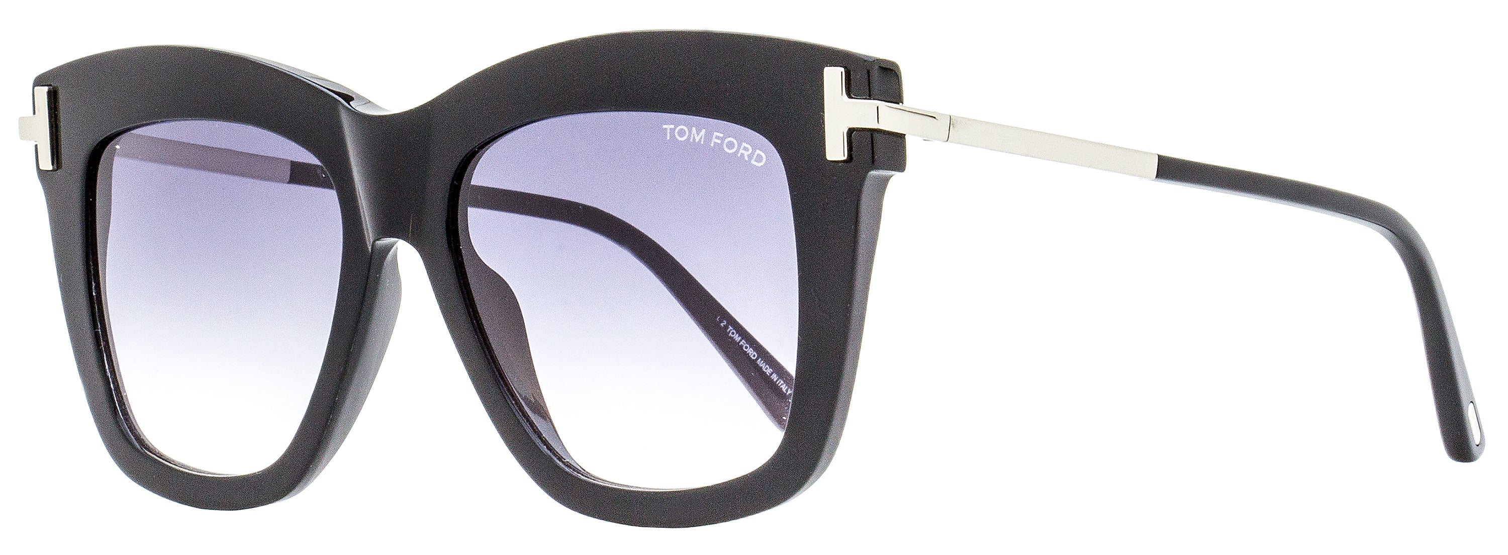 2279 Tom Ford Women's Square Sunglasses TF822 Dasha 01B Black Palladium 52mm