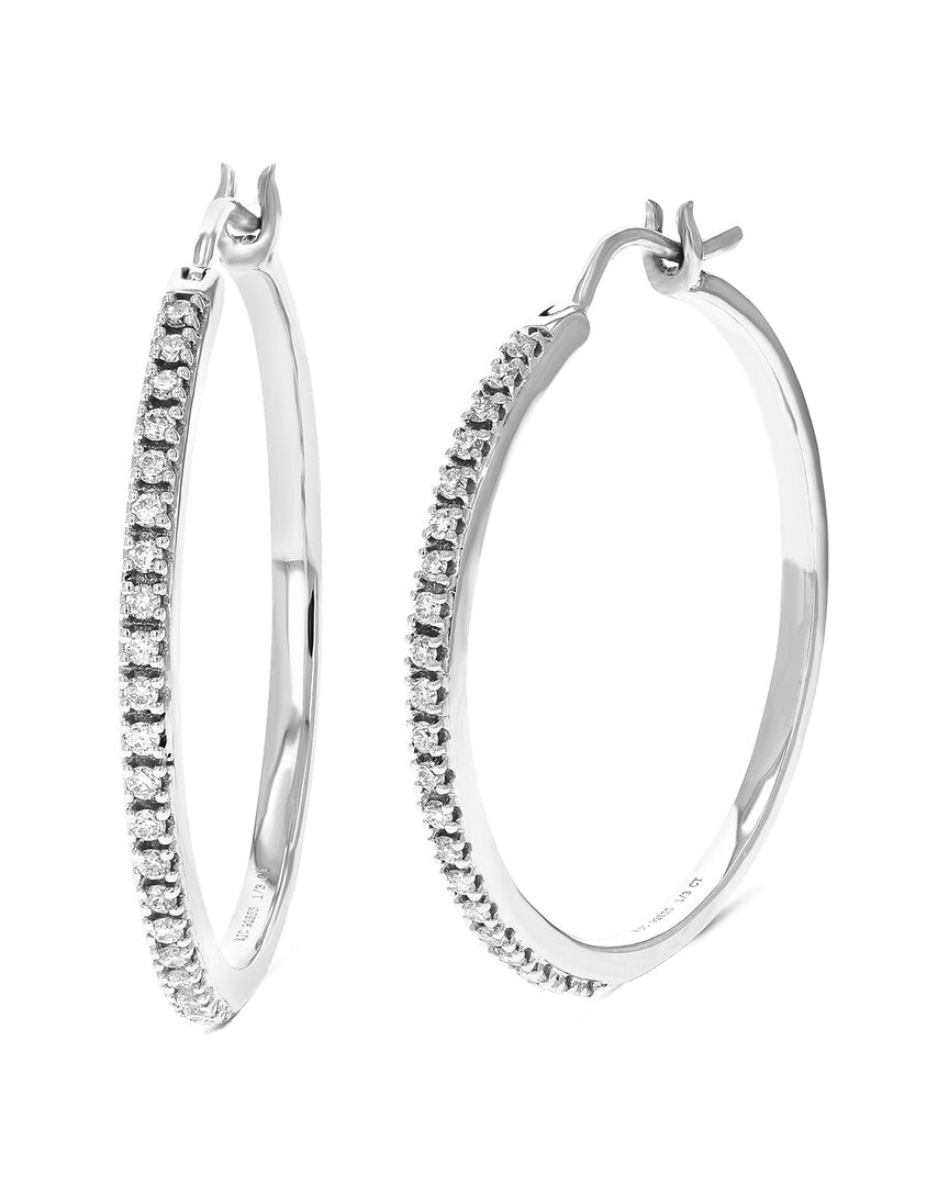 2000 Silver 0.25 ct. tw. Lab Grown Diamond Hoops
